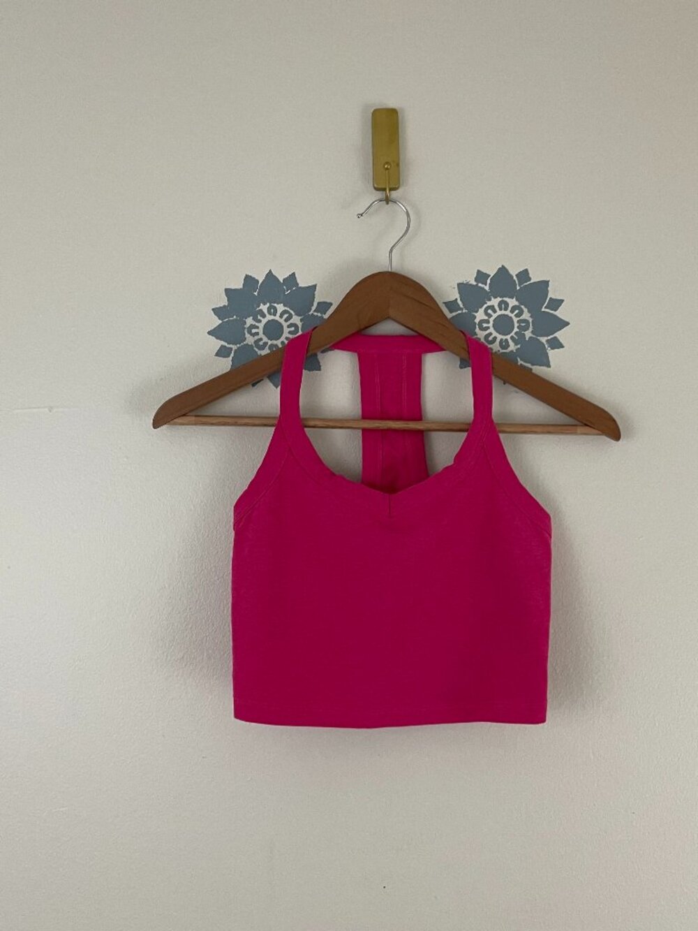 Beyond Yoga Hot Pink Spacedye On The Up Cropped Tank Size XS
